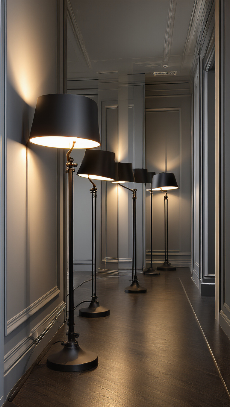 15. Illuminate with Customized Dark Floor Lamps