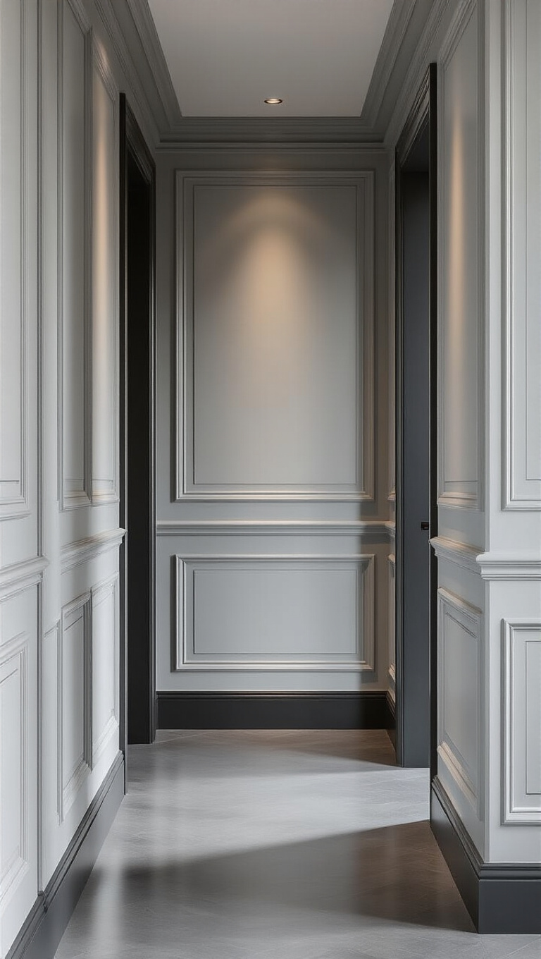 3. Create Contrast with Dark Trim and Molding