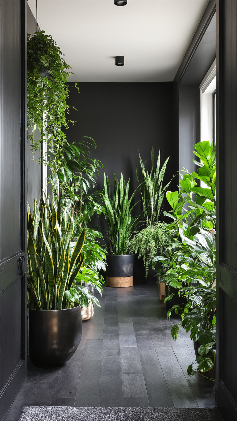 9. Enliven Dark Spaces with Indoor Greenery