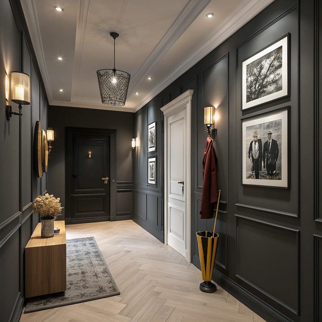 12. Striking Charcoal Elegance