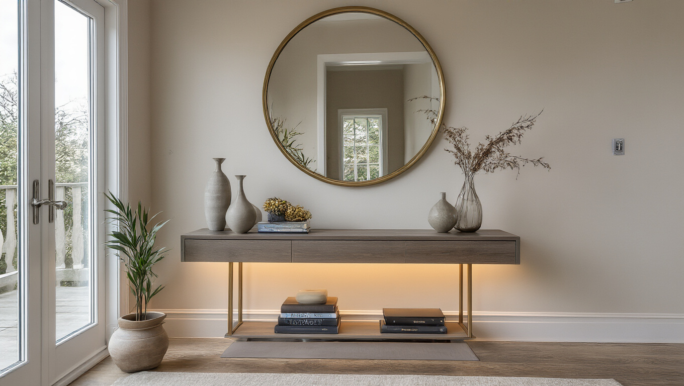 best_hallway_mirror_ideas_with_floating_console_table_featured