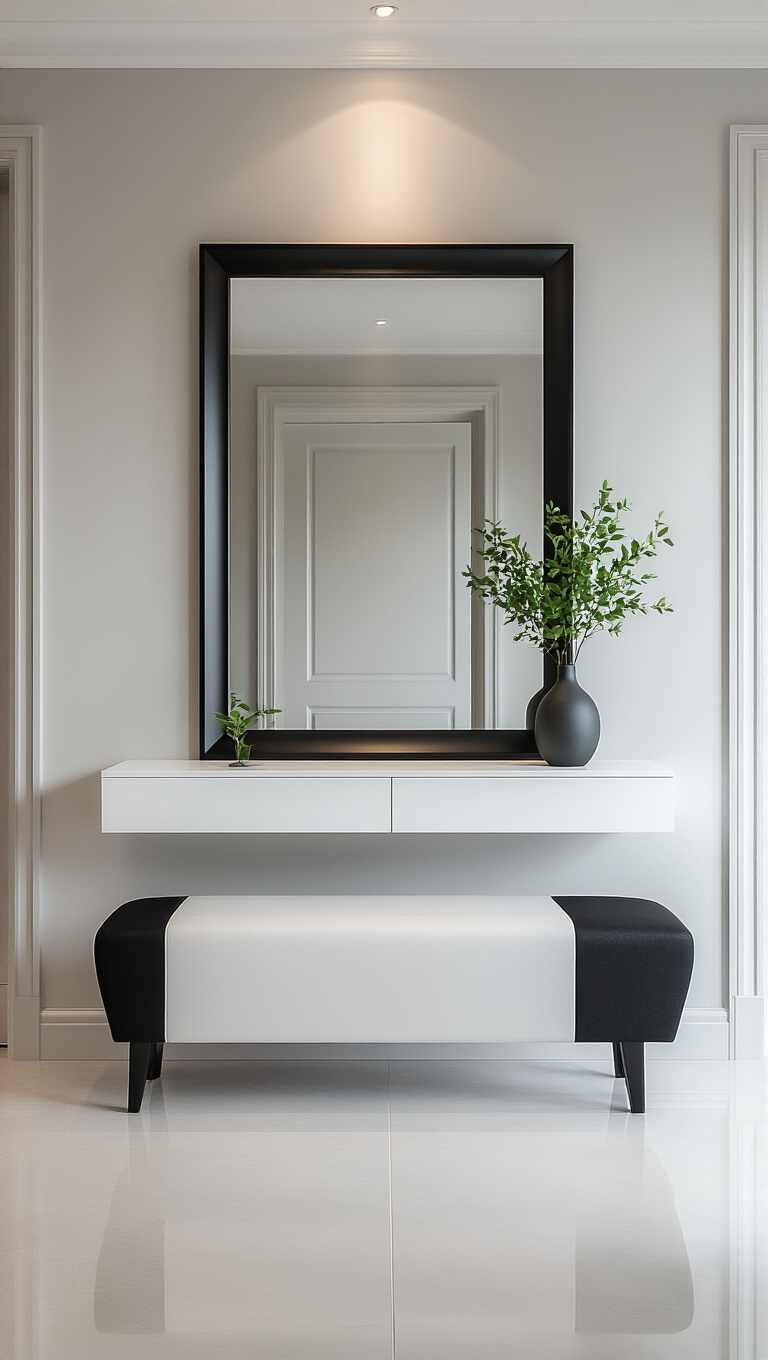 4. Contemporary Contrast: Sleek Black & White Duo