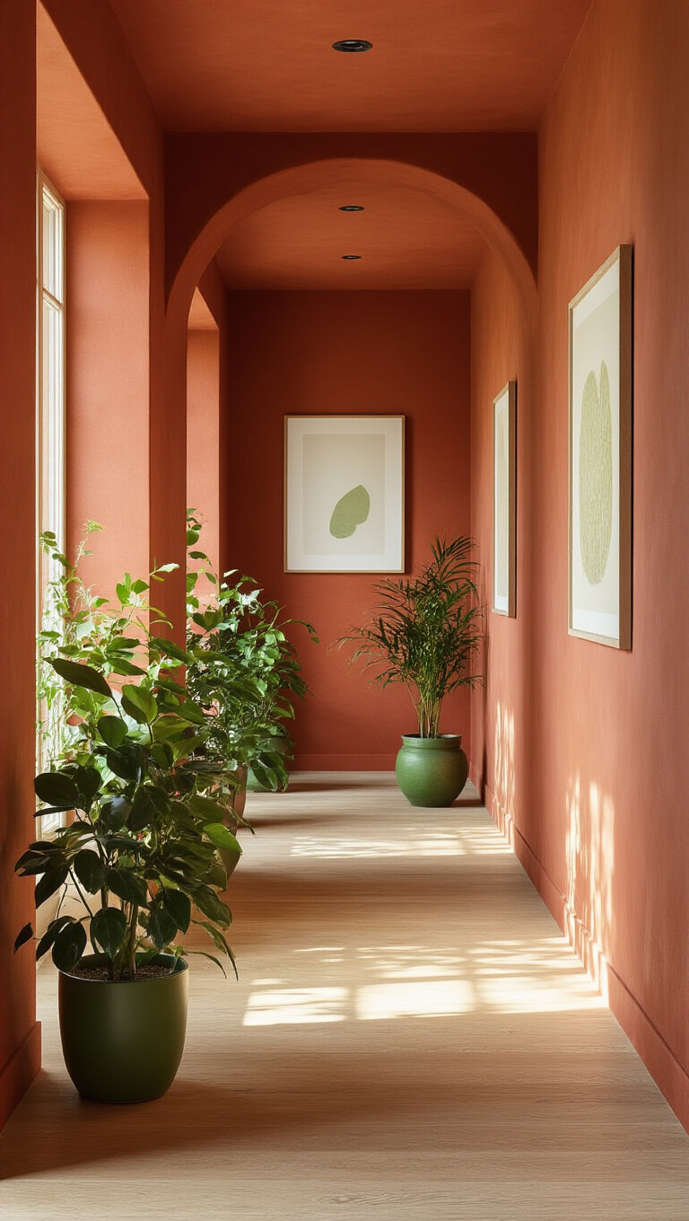 6. Warm Terracotta for a Cozy Welcome