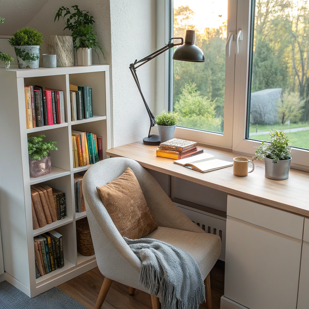 2. Creating a Cozy Reading Nook in Your Home Office Desk