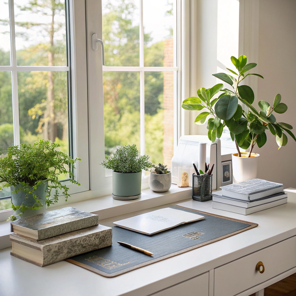 6. Embrace Nature with a Window Office Desk