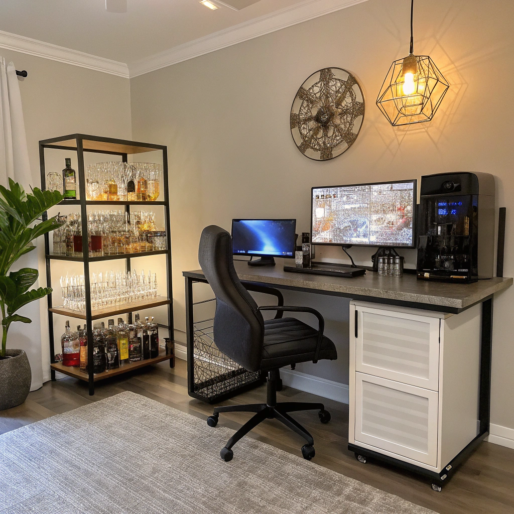 16. The Ultimate Bar and Office Combo