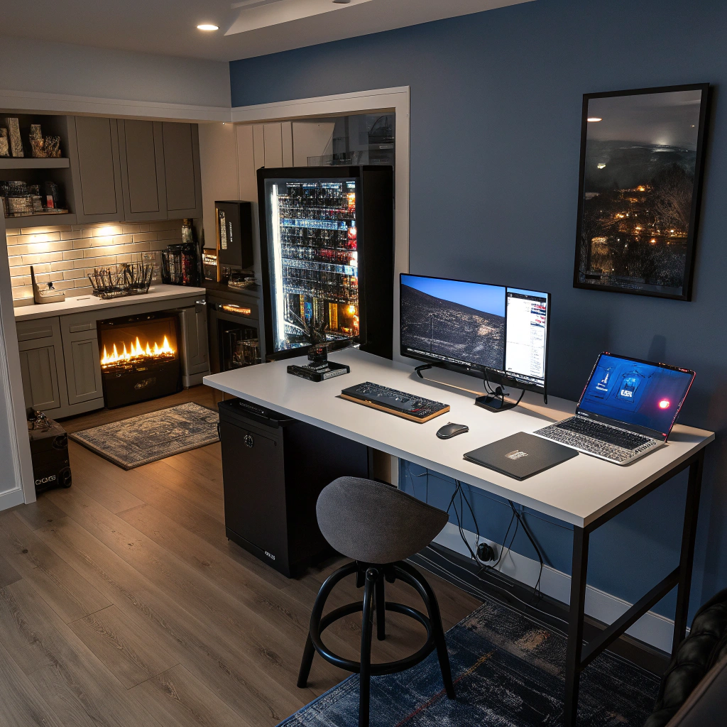19. Gaming Lounge and Workspace Hybrid
