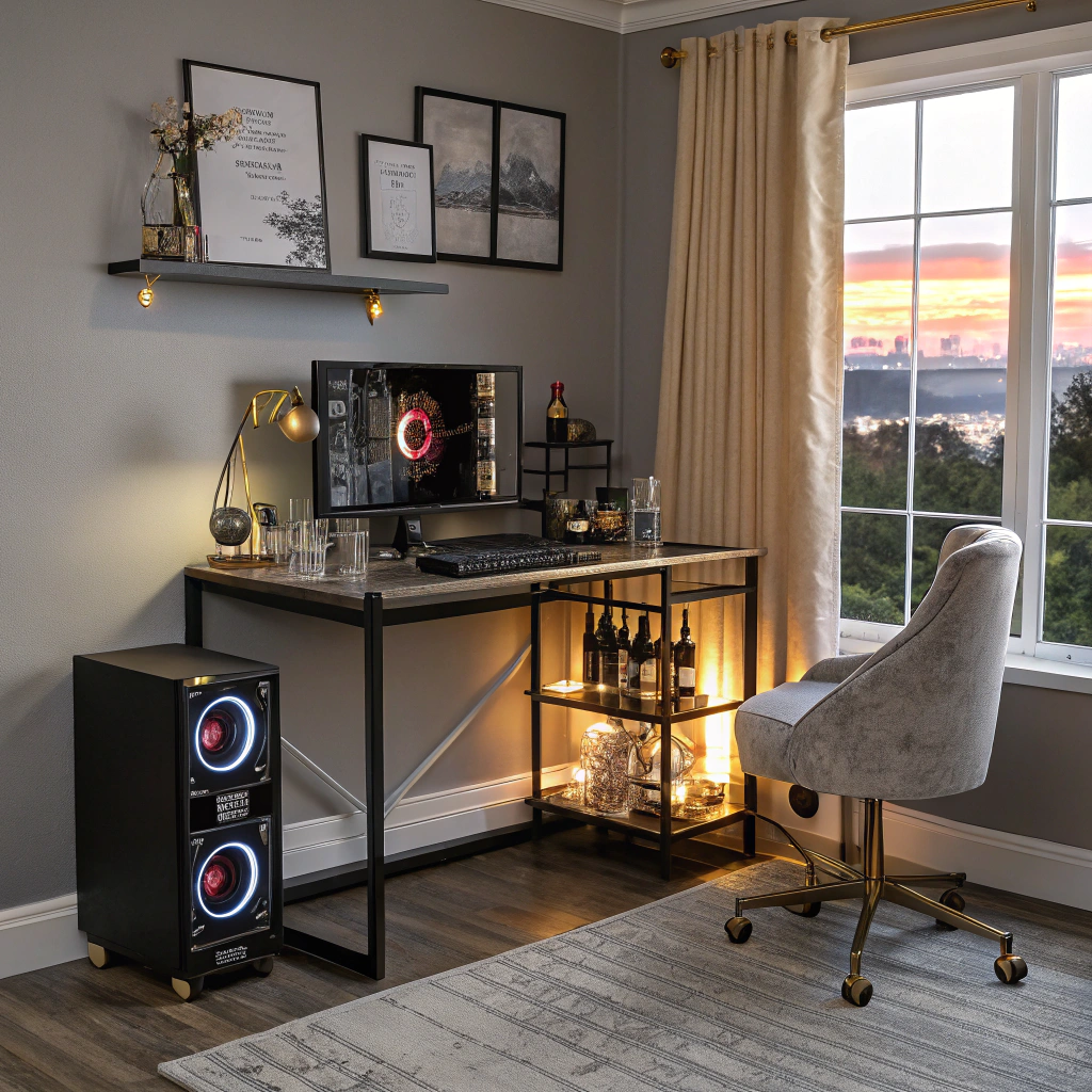 2. The Perfect Bar and Office Combo