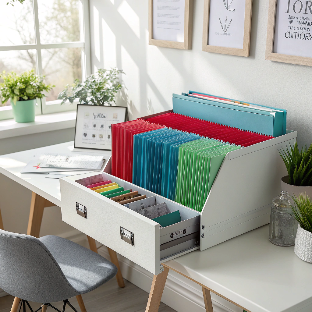 13. Color-Coded Filing System for Stress-Free Organization