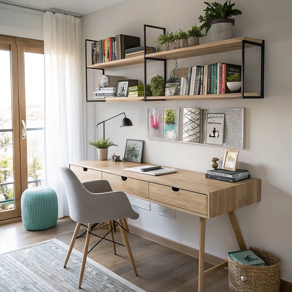 15. Embrace Vertical Space for Home Office Organization