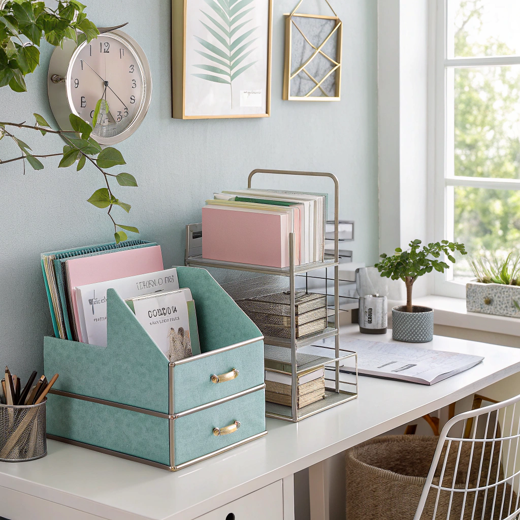19. Stylish File Organizers for a Chic Touch