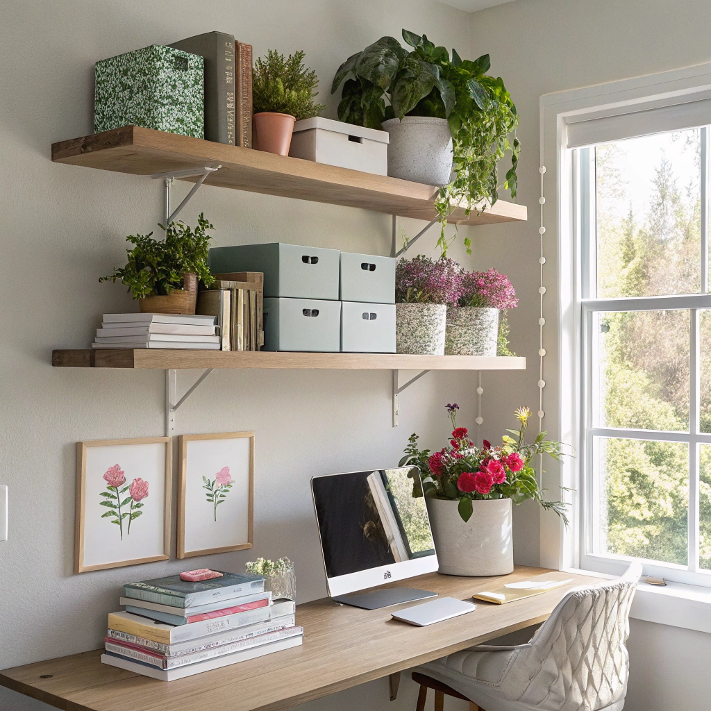 5. Floating Shelves for Instant Style and Storage