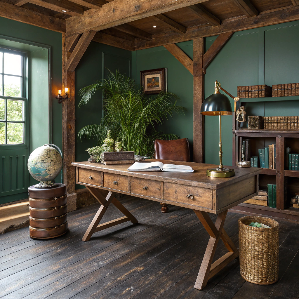 11. The Rustic Chic Masculine Home Office
