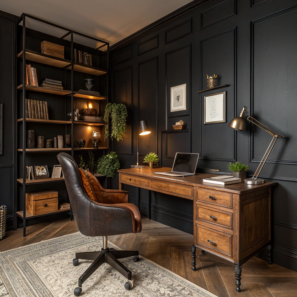 16. The Allure of a Black Home Office