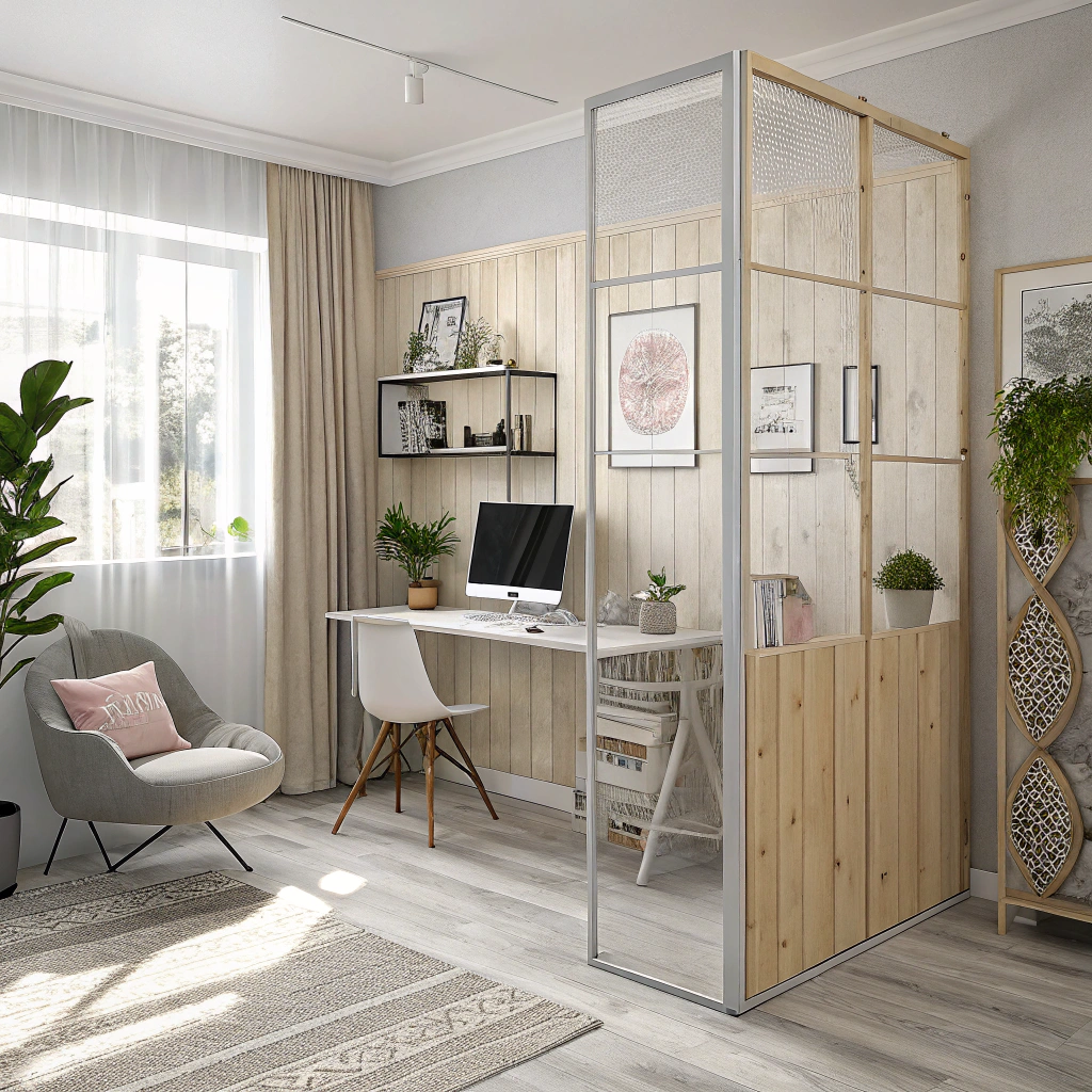 12. Creative Home Office Partition Ideas
