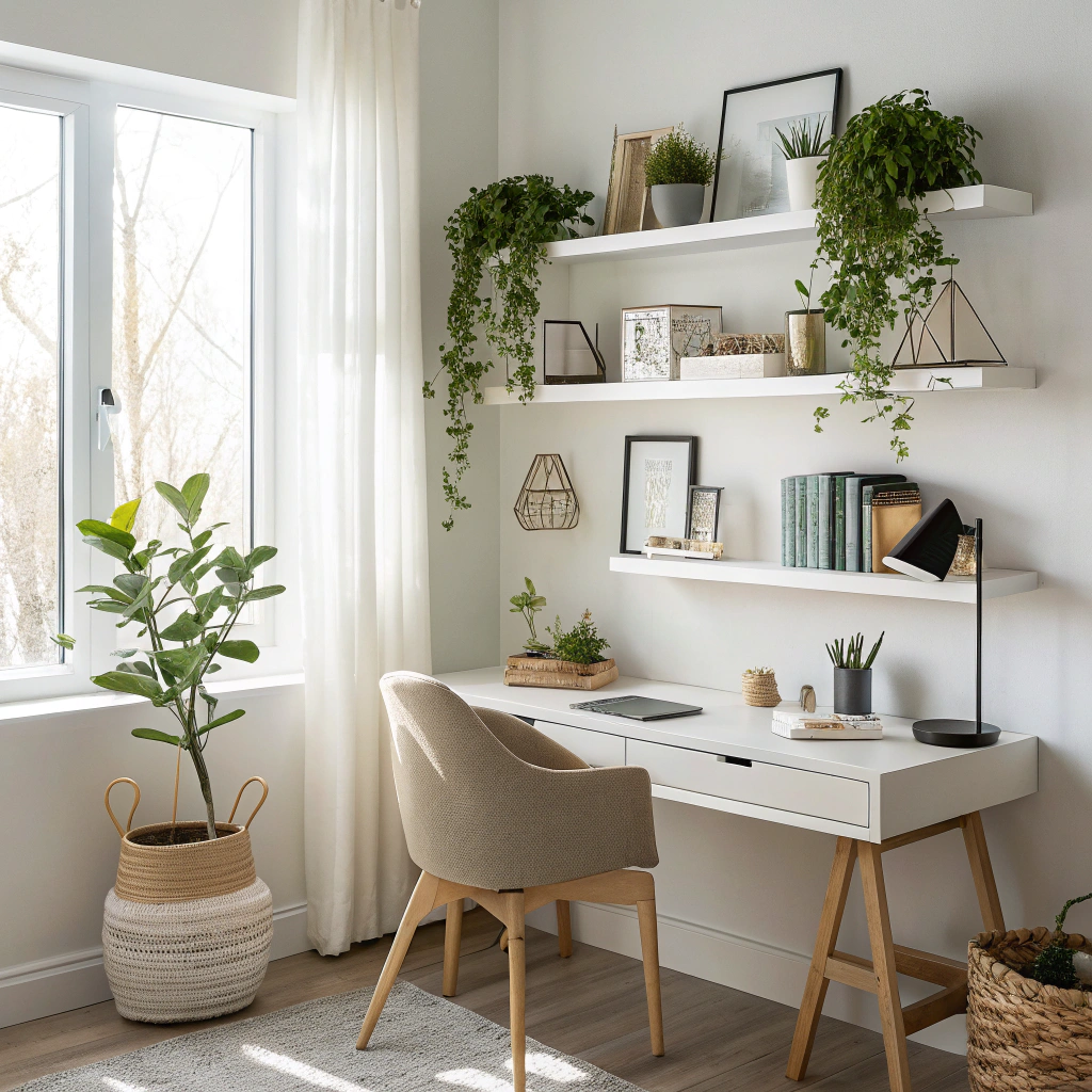 15. Floating Shelves for Functional Elegance