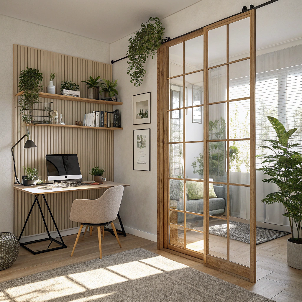 3. Clever Use of Home Office Partition Design Inspiration