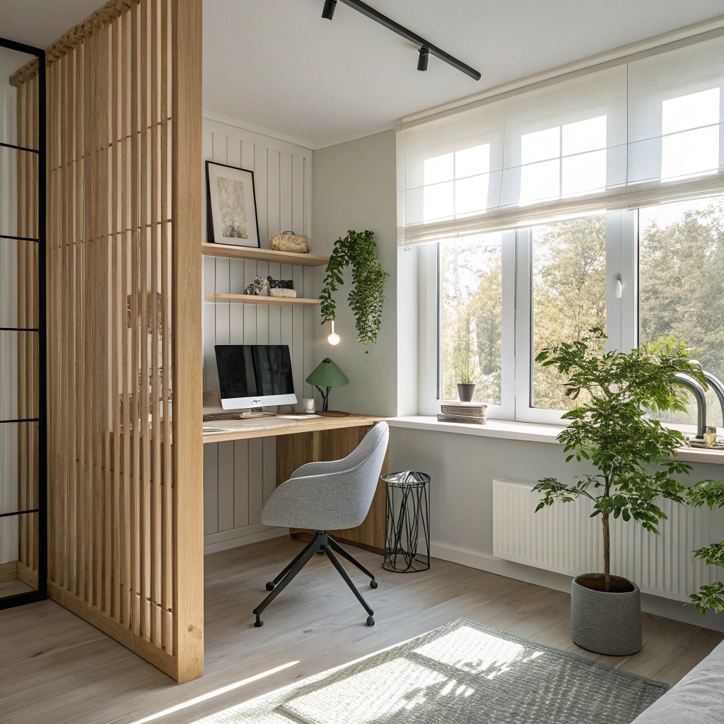 6. Clever Use of Home Office Partitions