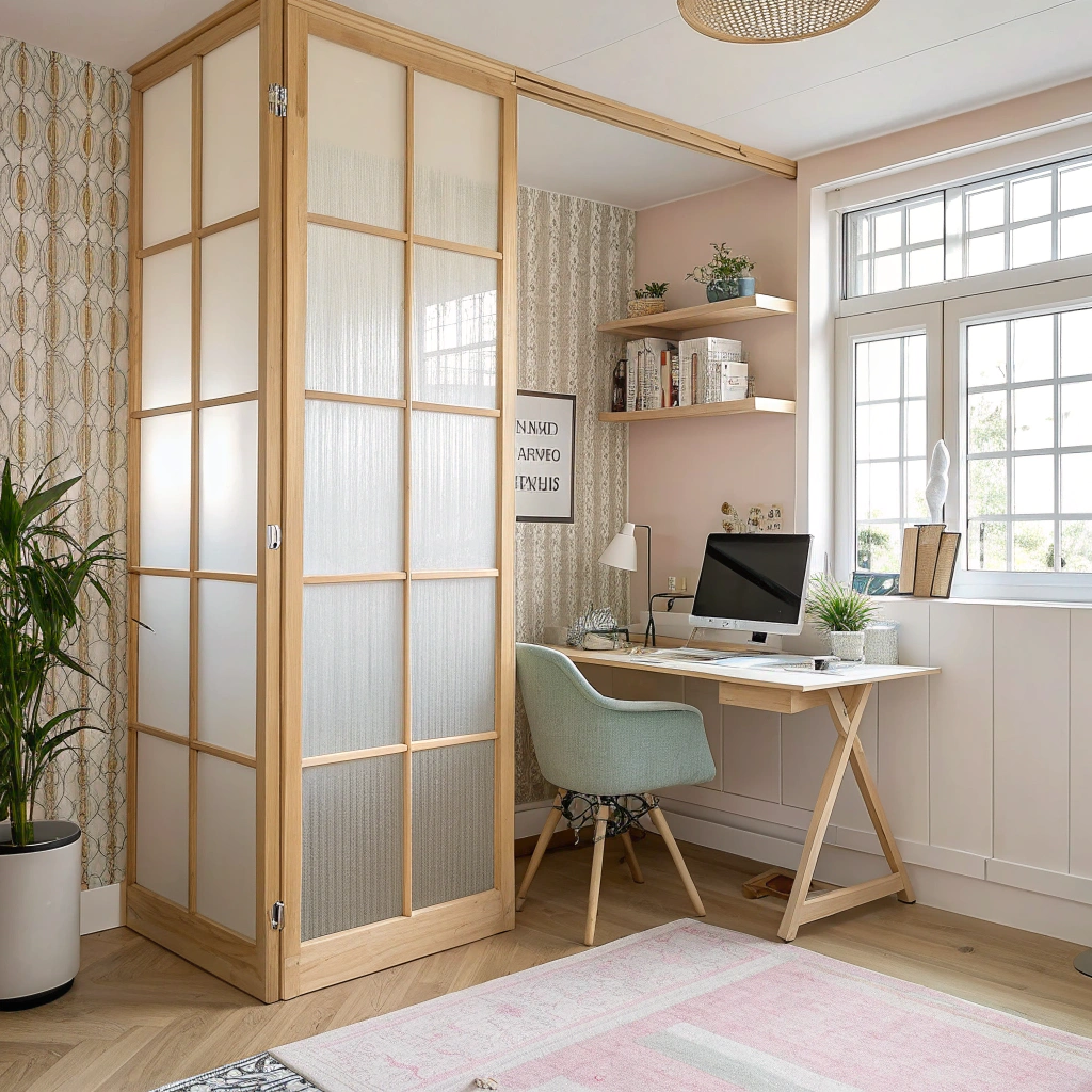 7. Smart Use of Home Office Partition Design