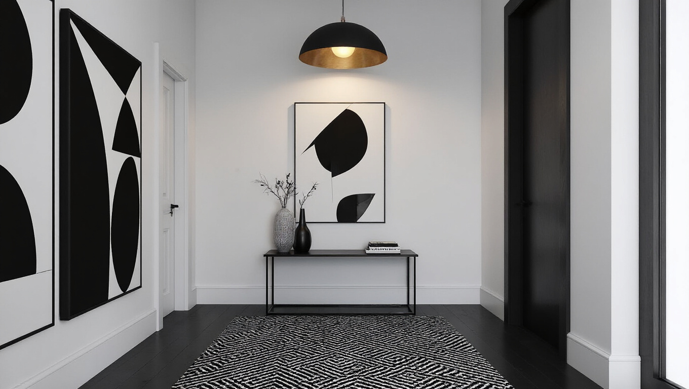 black_and_white_hallway_ideas_for_modern_entryway_design_featured