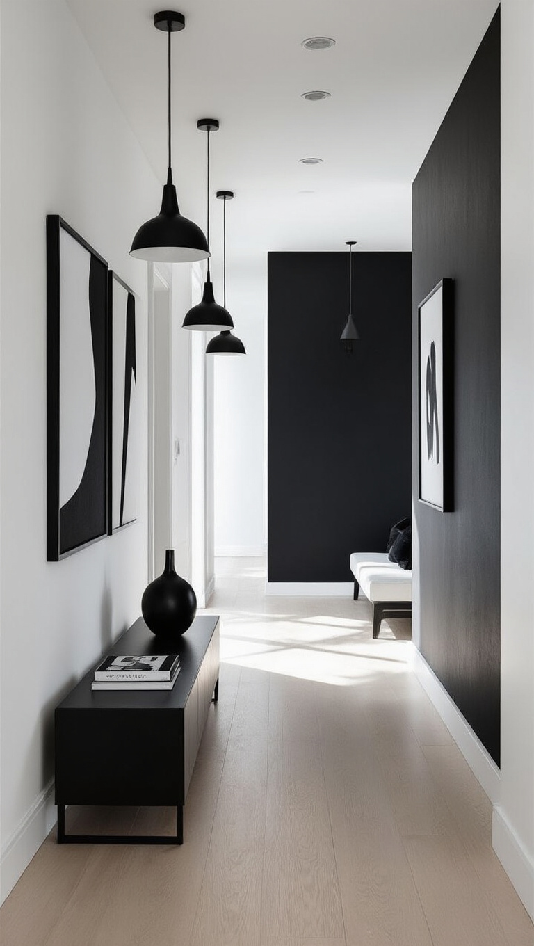 2. Striking Black Accent Walls