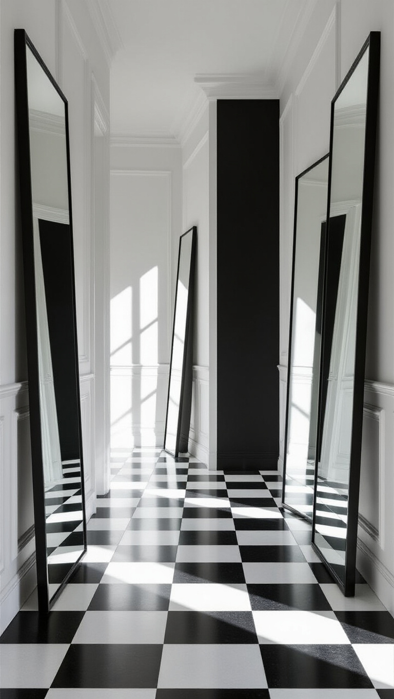 6. Minimalist Mirrors for Spacious Illusions
