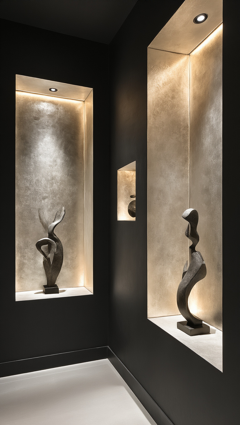 10. Integrating Artistic Wall Niches