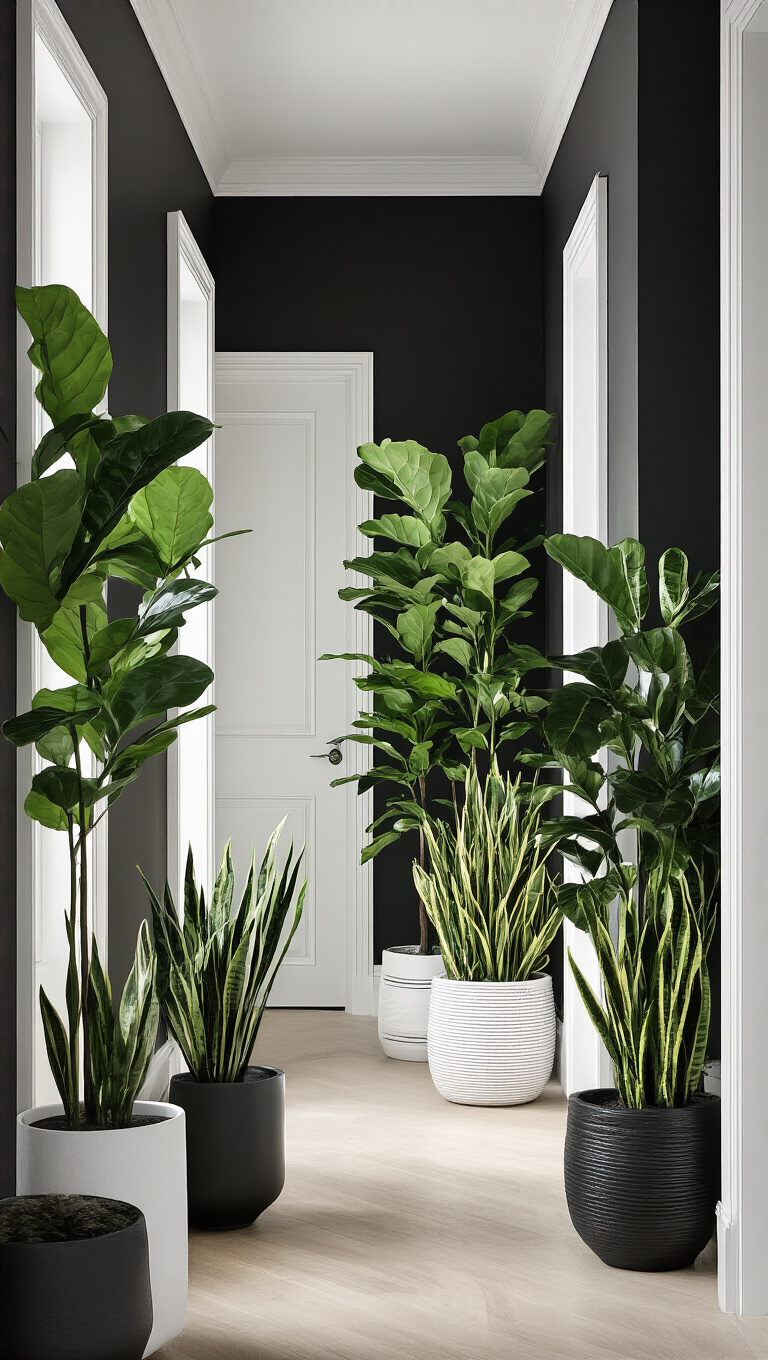 8. Introducing Greenery for a Natural Contrast