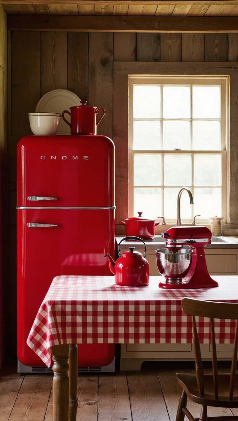 3. Vintage Red Appliances for a Nostalgic Touch