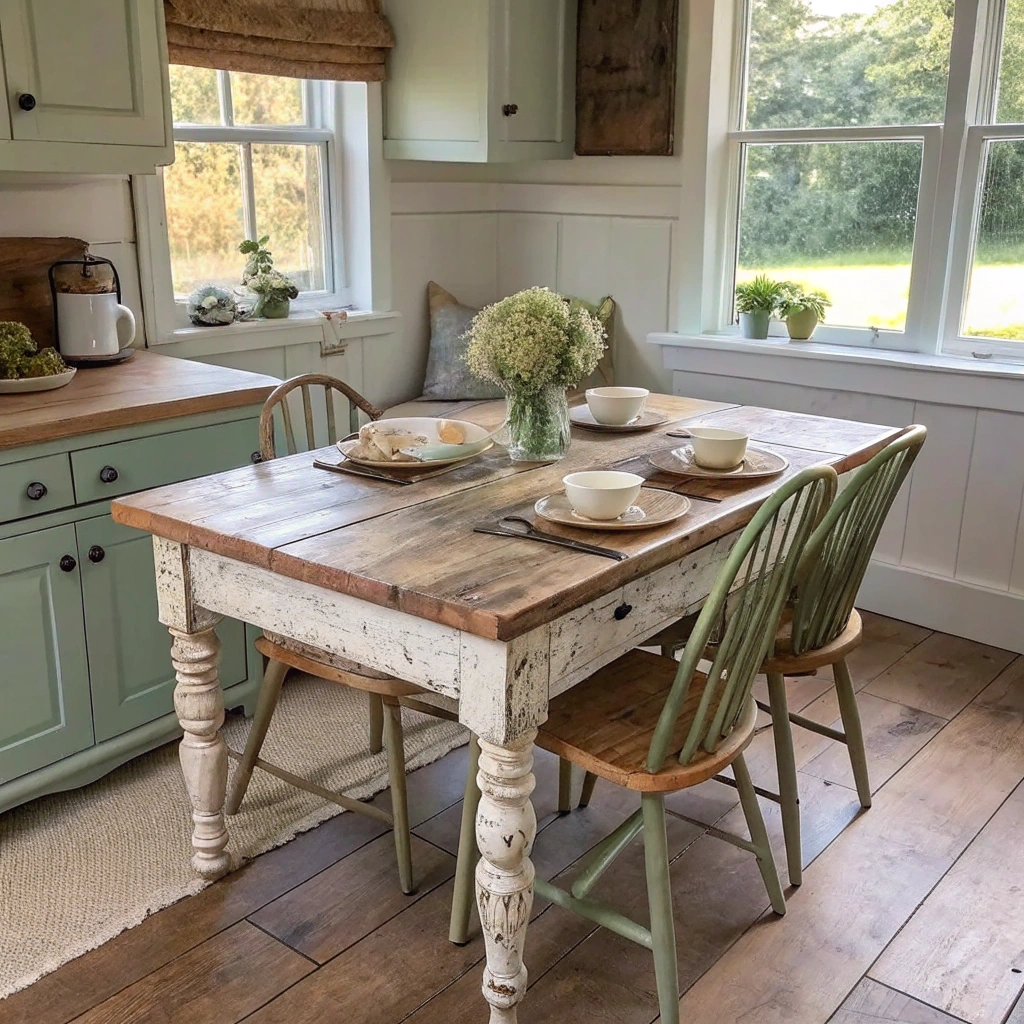 7. Vintage Charm with Distressed Wood