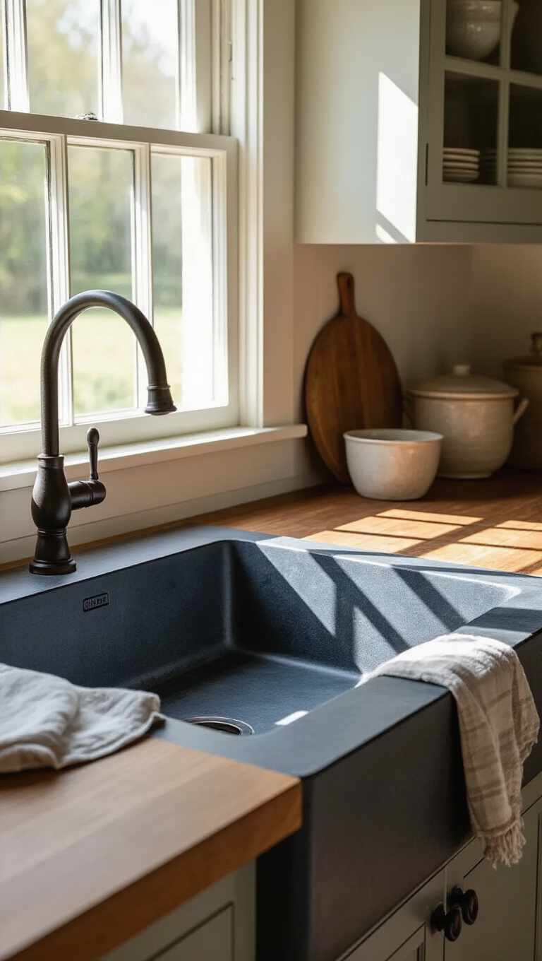 15. Soapstone Sinks: Soft Texture with Durable Grace