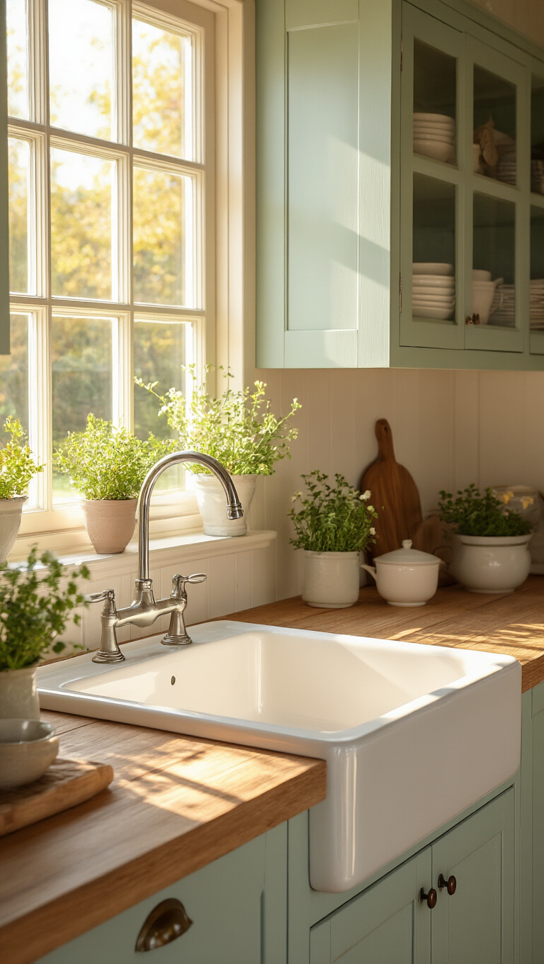 5. Fireclay Sinks: Durability with Charm