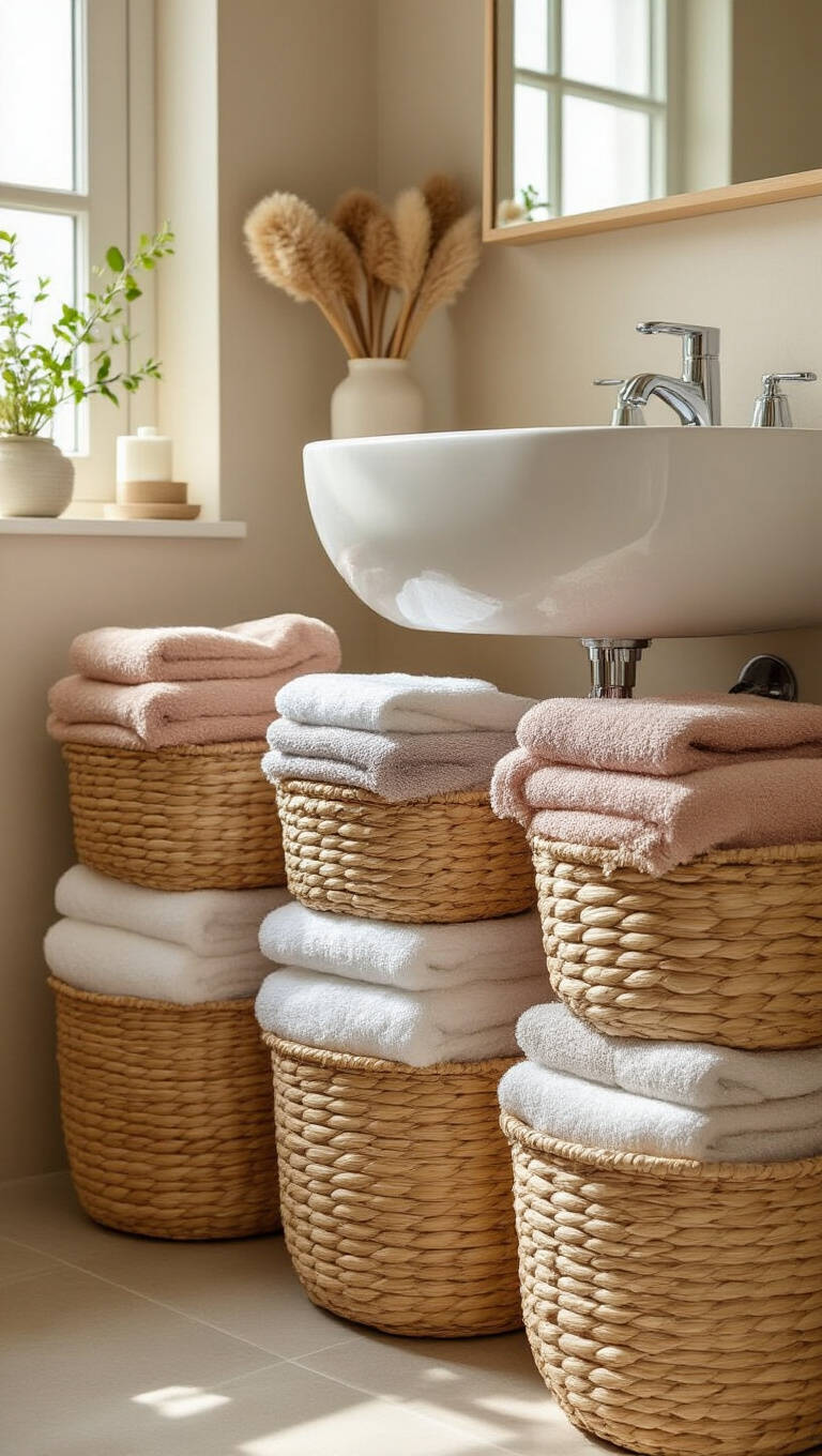 6. Basket Storage Solutions Under the Sink