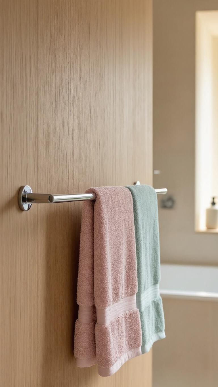 7. Door-Mounted Towel Bars for Hidden Storage