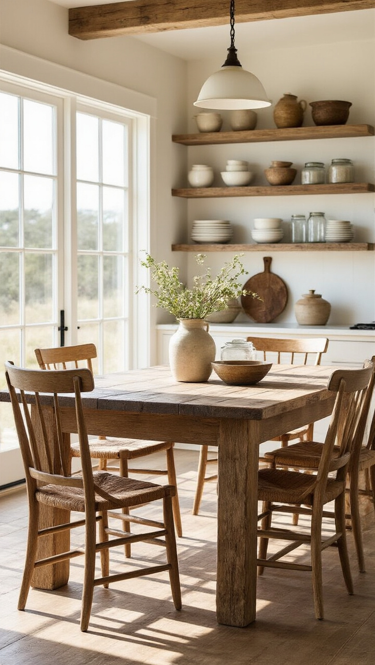 1. Embrace Natural Elements with Weathered Wood