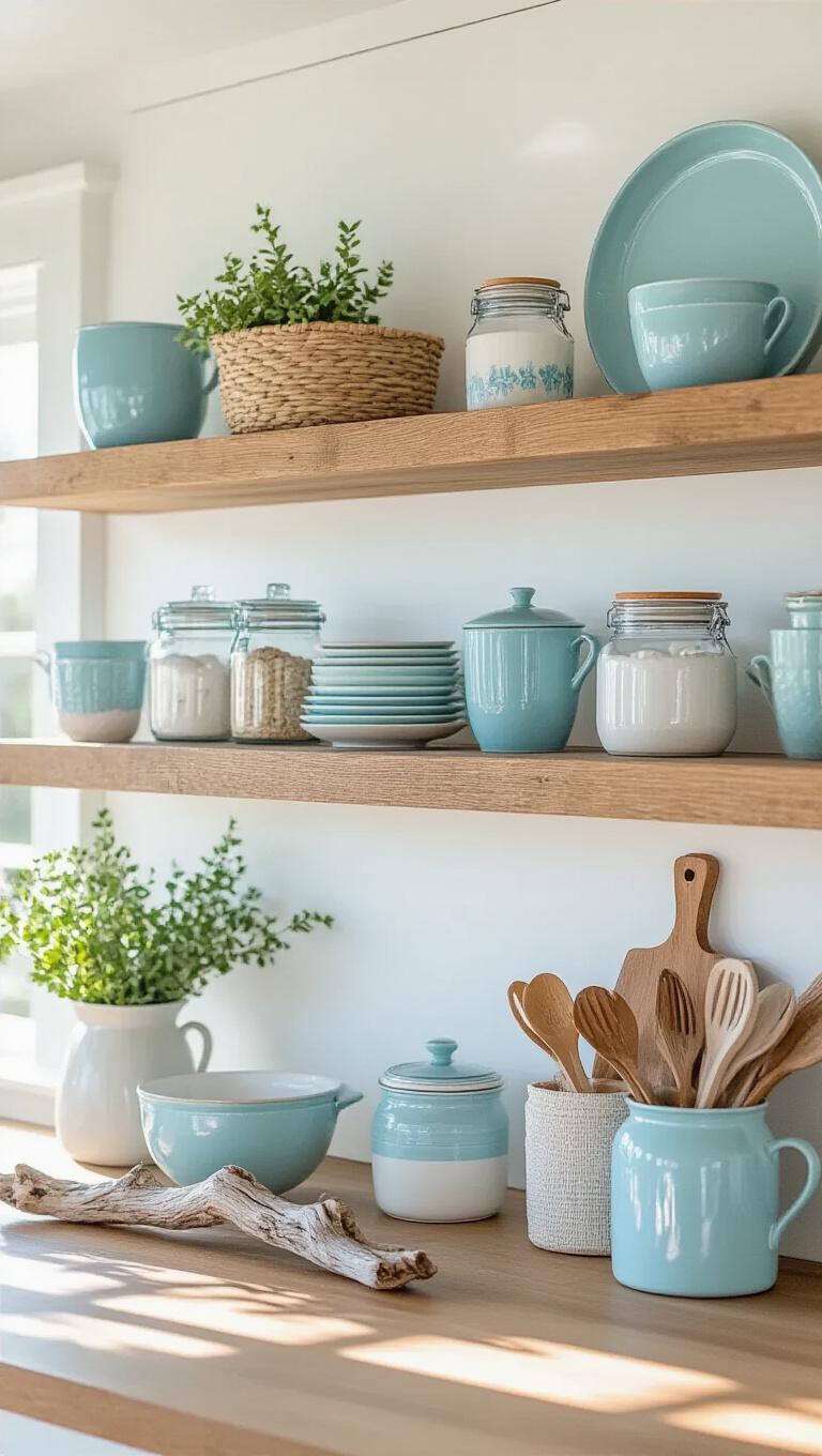 4. Utilize Open Shelving for Airy Storage
