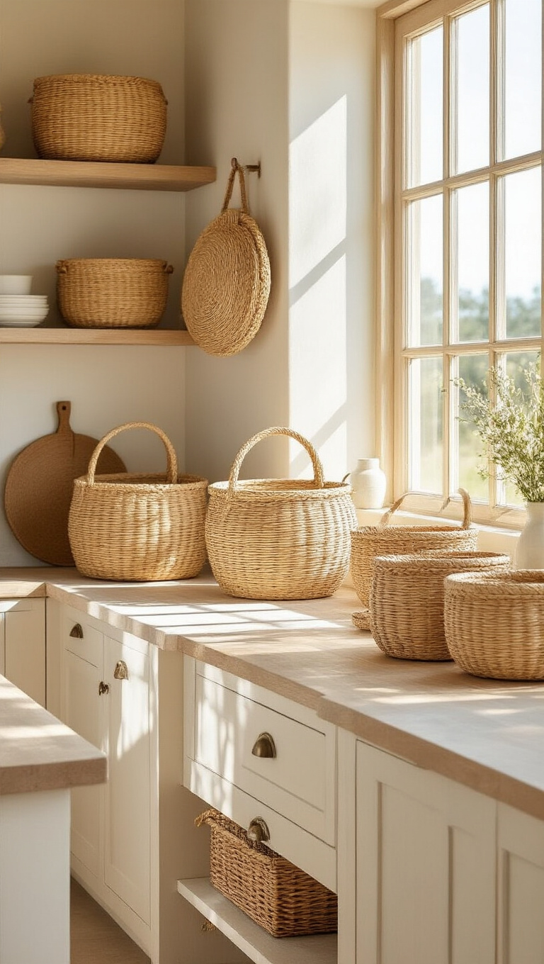 7. Bring in the Beauty of Woven Baskets