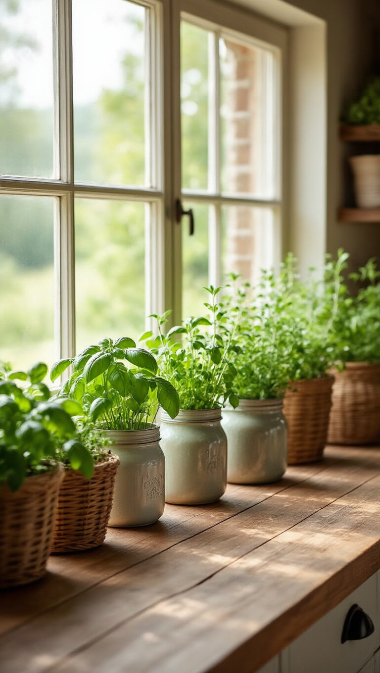 15. Bring the Outdoors In with Indoor Herb Gardens