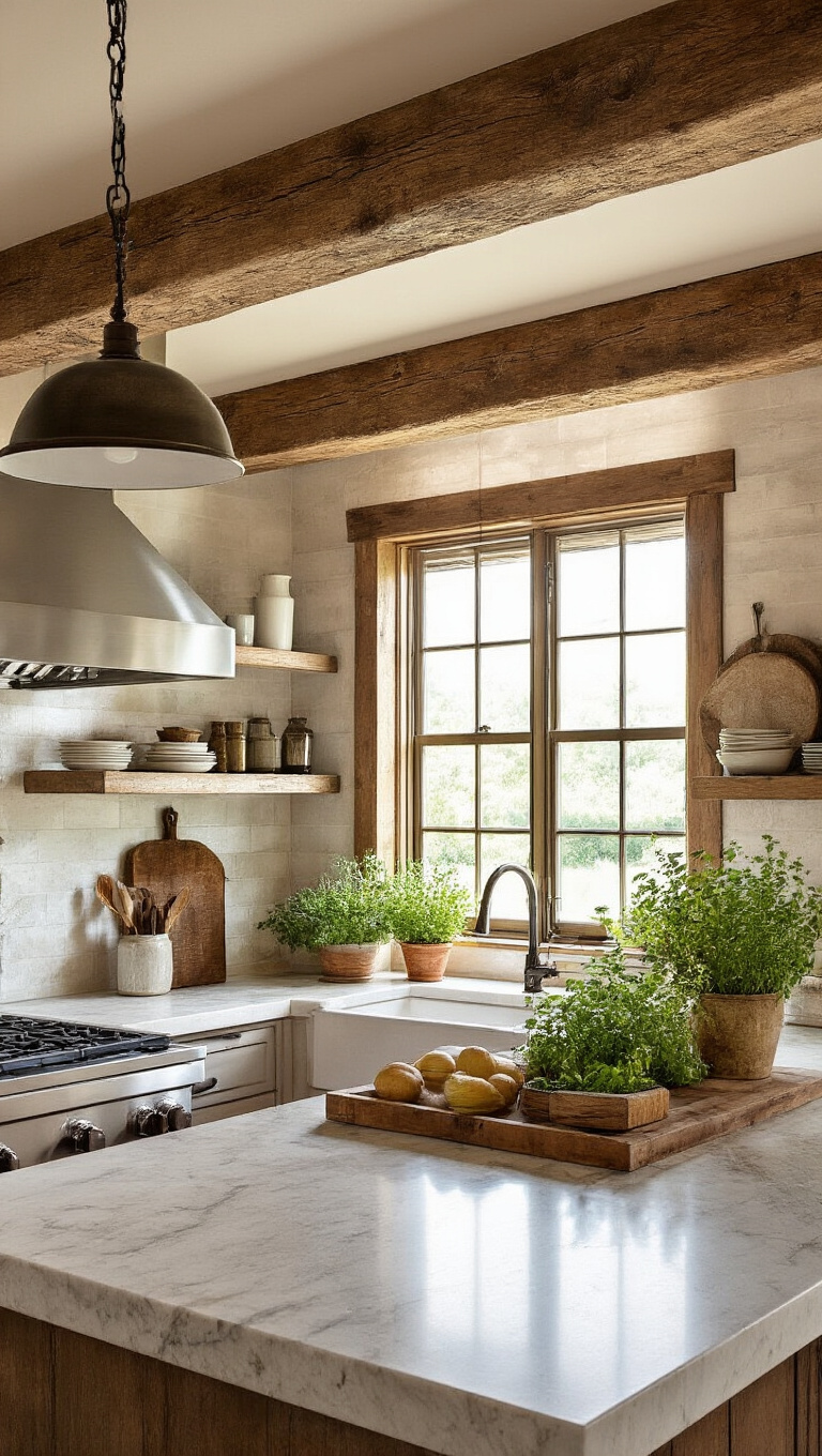 8. Enhance Ambiance with Reclaimed Wood Beams