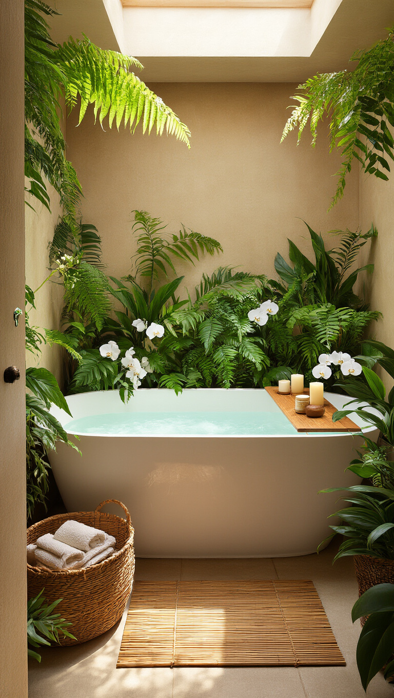13. Tropical Escape with Lush Greenery