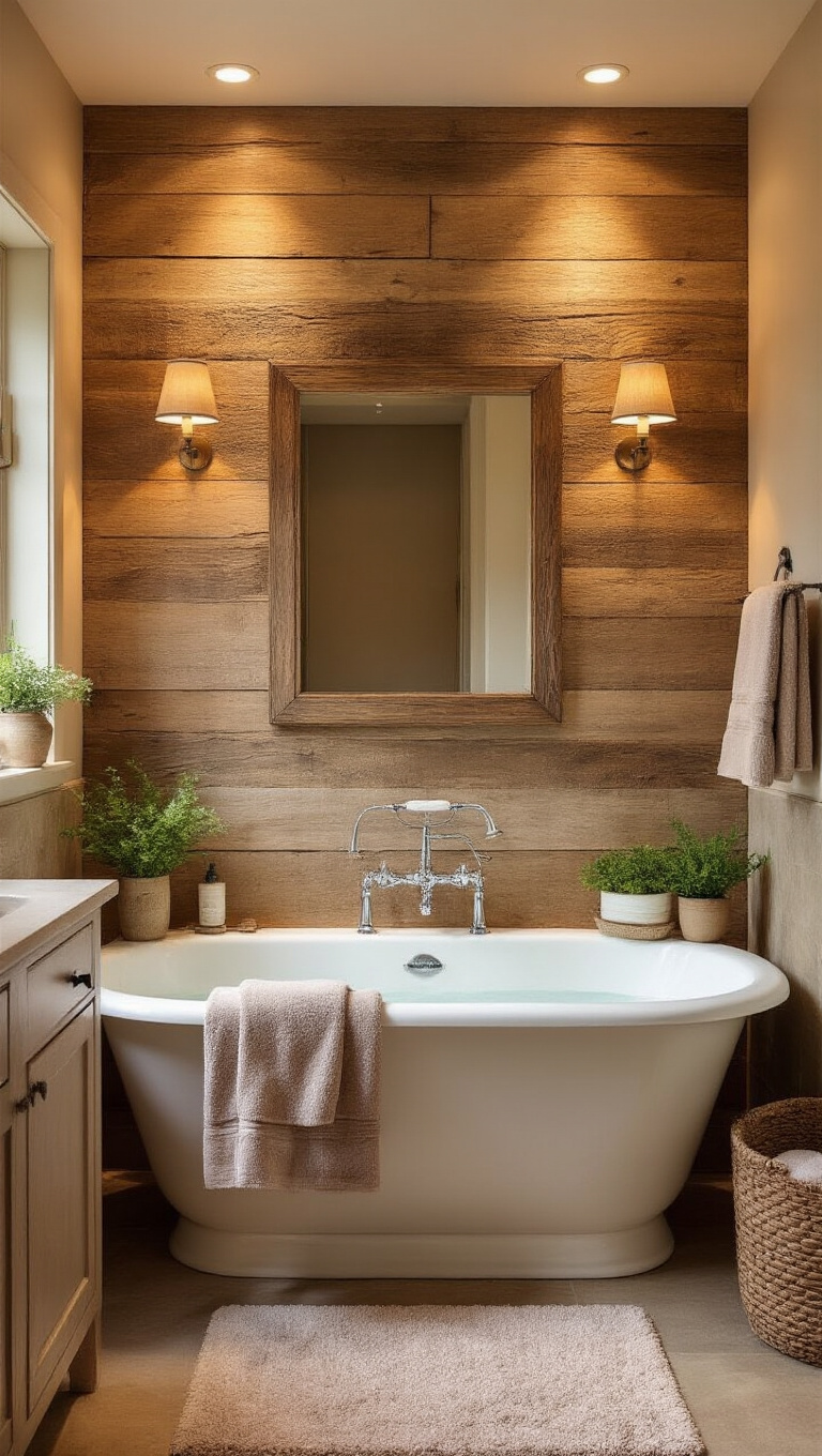 6. Rustic Retreat with Warm Wooden Elements