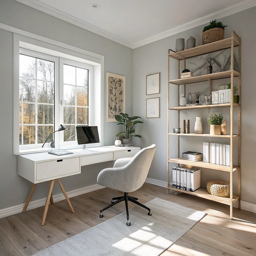 2. Embrace Neutral Tones with Pale Wood Accents