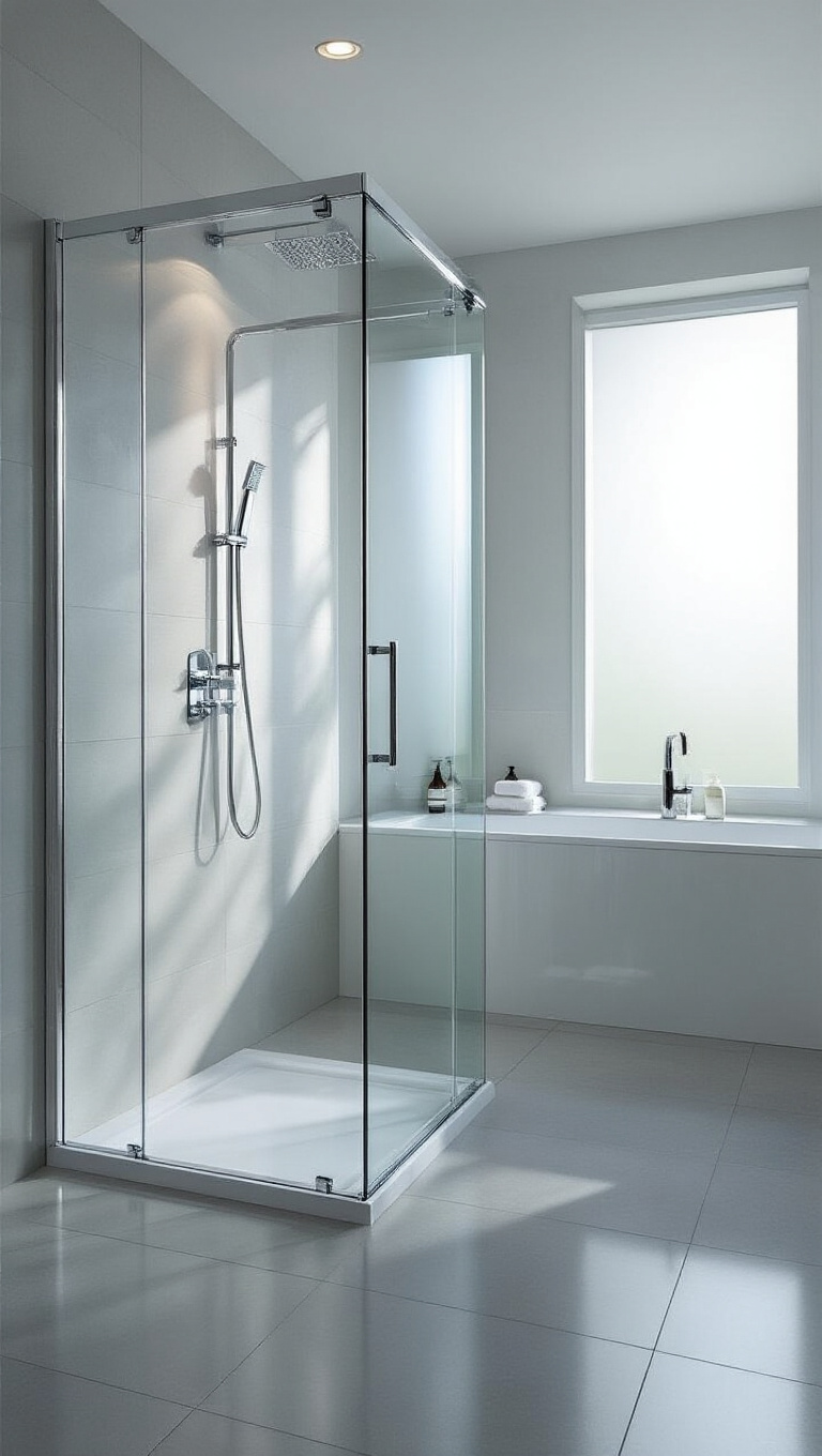 1. Maximize Space with a Frameless Glass Shower