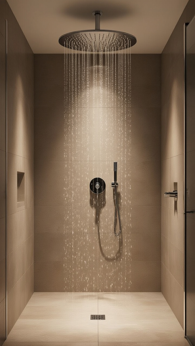 10. Add a Statement Showerhead for a Touch of Luxury