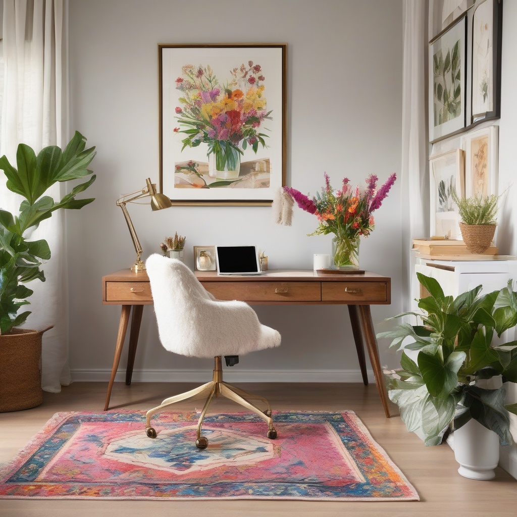 20. Embrace Feminine Home Office Touches