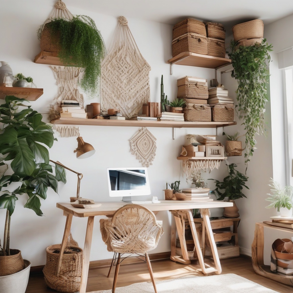 4. Feminine Home Office Wall Decor