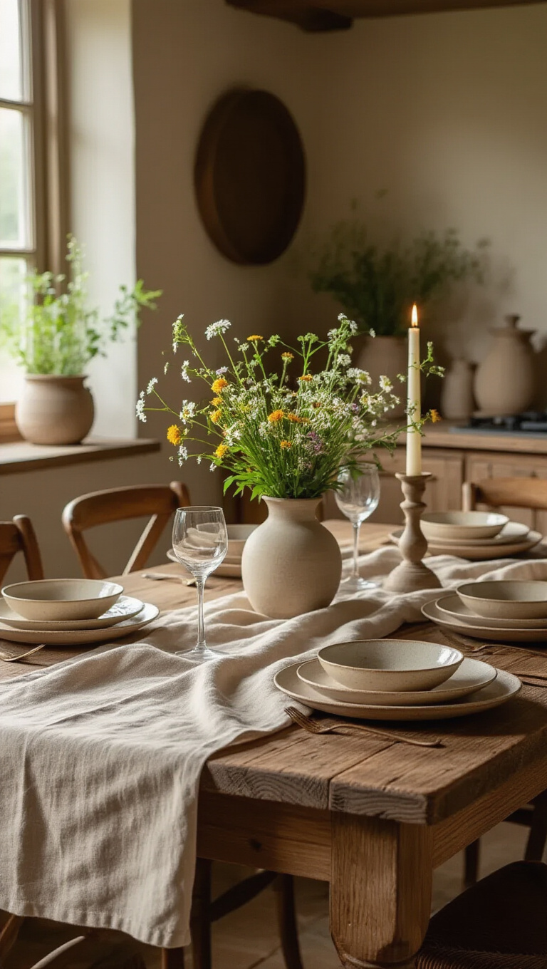 12. Captivating with Elegant Farmhouse Table Settings