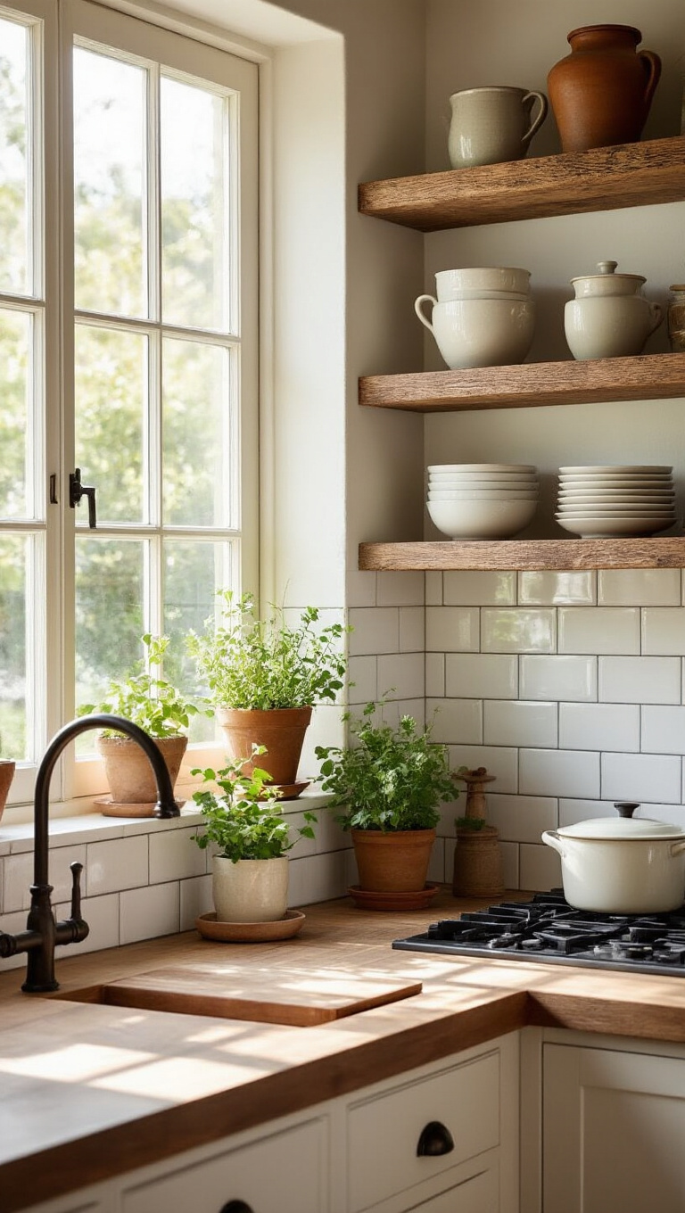 1. Classic White Subway Tiles with a Rustic Twist