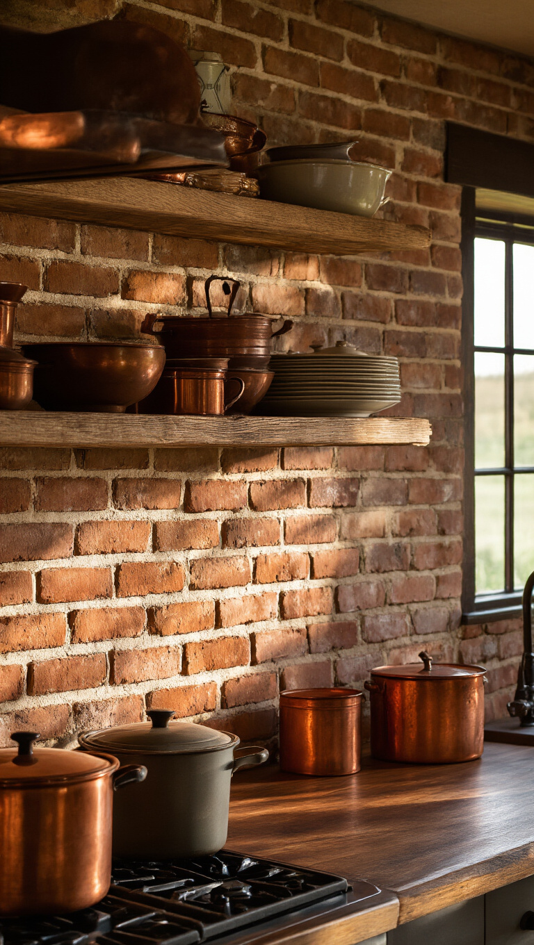 5. Rustic Appeal with Reclaimed Brick