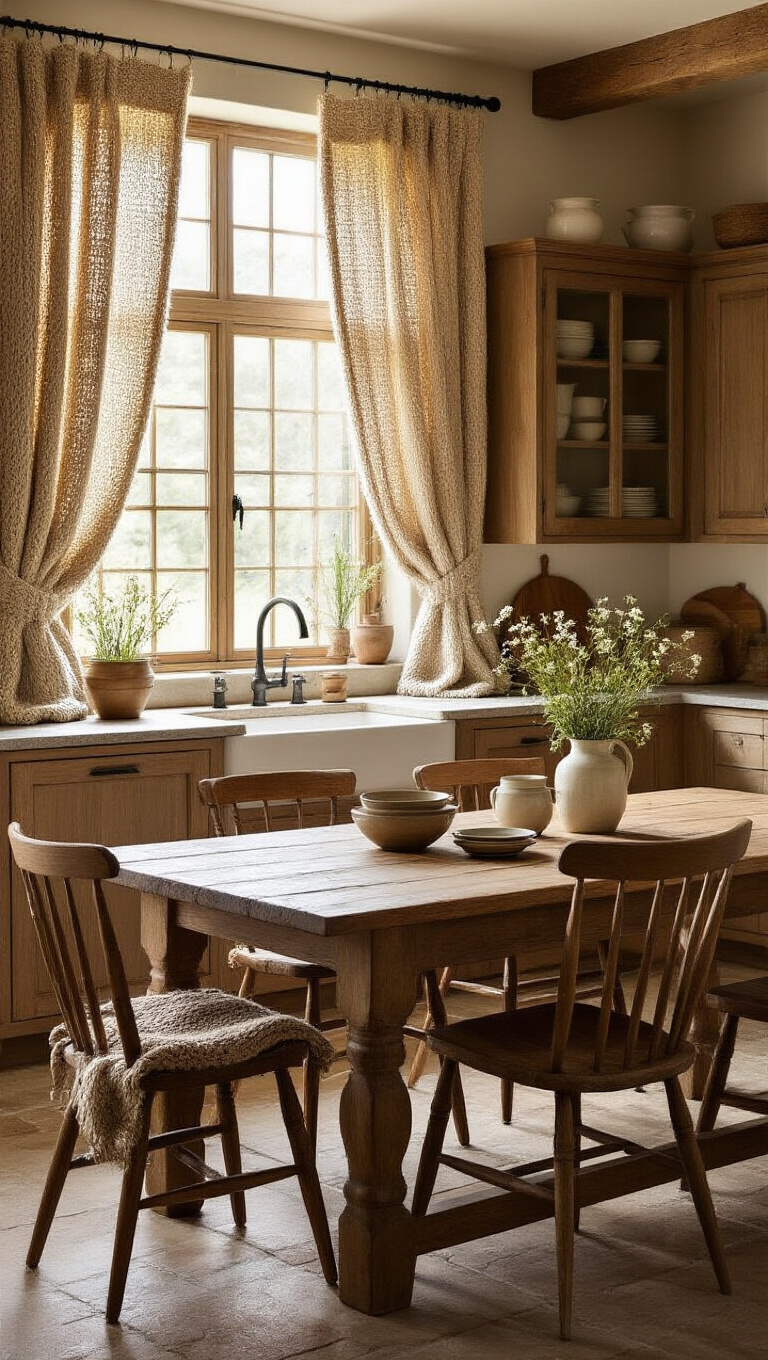 6. Cozy Knit Curtains for Warmth and Texture